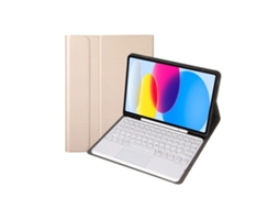 Capa Com Teclado Bluetooth E Touchpad Com Slot Para Caneta Para Ipad Air 4 10.9 Pol. Layout Pt