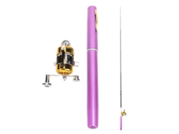 Vara de Pesca Pen Leve Forte com Molinete Violeta 21cm