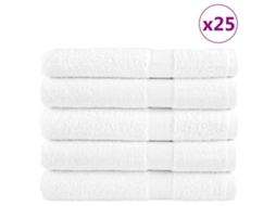 Vidaxl Toalhas Premium Solund 25 Pcs 100x200 Cm 600 Gsm Branco