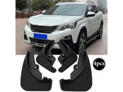 Pack 4 Lamas Atualizadas Peugeot 3008 Mk2 Gt 2017-2021, Dianteiras e Traseiras, Proteção Respingos