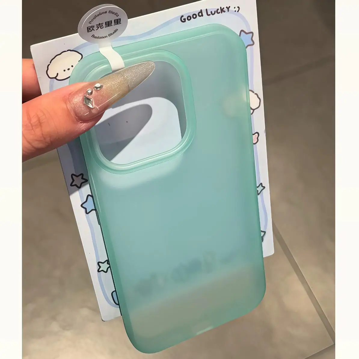 Capa De Celular Transparente Fosca Macia (para Iphone 14 Pro Verde)