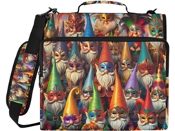 Gnomos Bolsa Organizadora Pastas, Com Zíper E 3-argolas, Impermeável, Ideal Escola E Trabalho