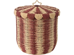 Cesto De Roupa Suja Em Rattan Natural Trançado, Com Tampa E Alças Ventiladas, Ideal Para Quarto, Banheiro