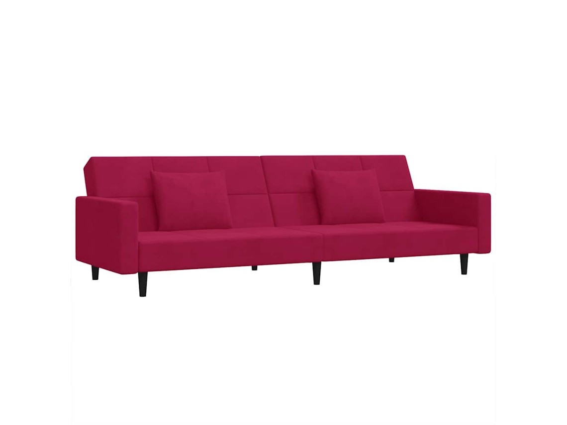 Sofa Bed, Sofa Beds Vidaxl Vermelho Veludo (n/a)