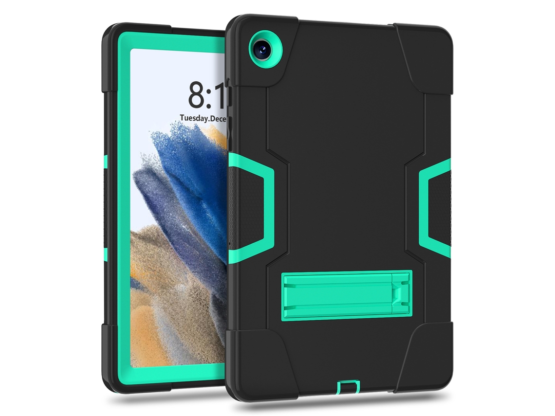 Capa Protetora Resistente Pc Silicone Macio Antichoque Com Suporte Para Galaxy Tab A9/a9 Plus 11 Preto Verde Menta Sfushos