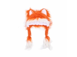Ats gorro de Orelhas de Gatso Feito À Mão Suave e Peludo para Cosplay, Festa, Dia de São Valentim, Natsal Laranja e Branco
