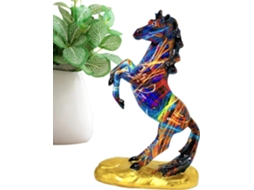 Estátua Abstrata De Cavalo Em Cores Vibrantes |