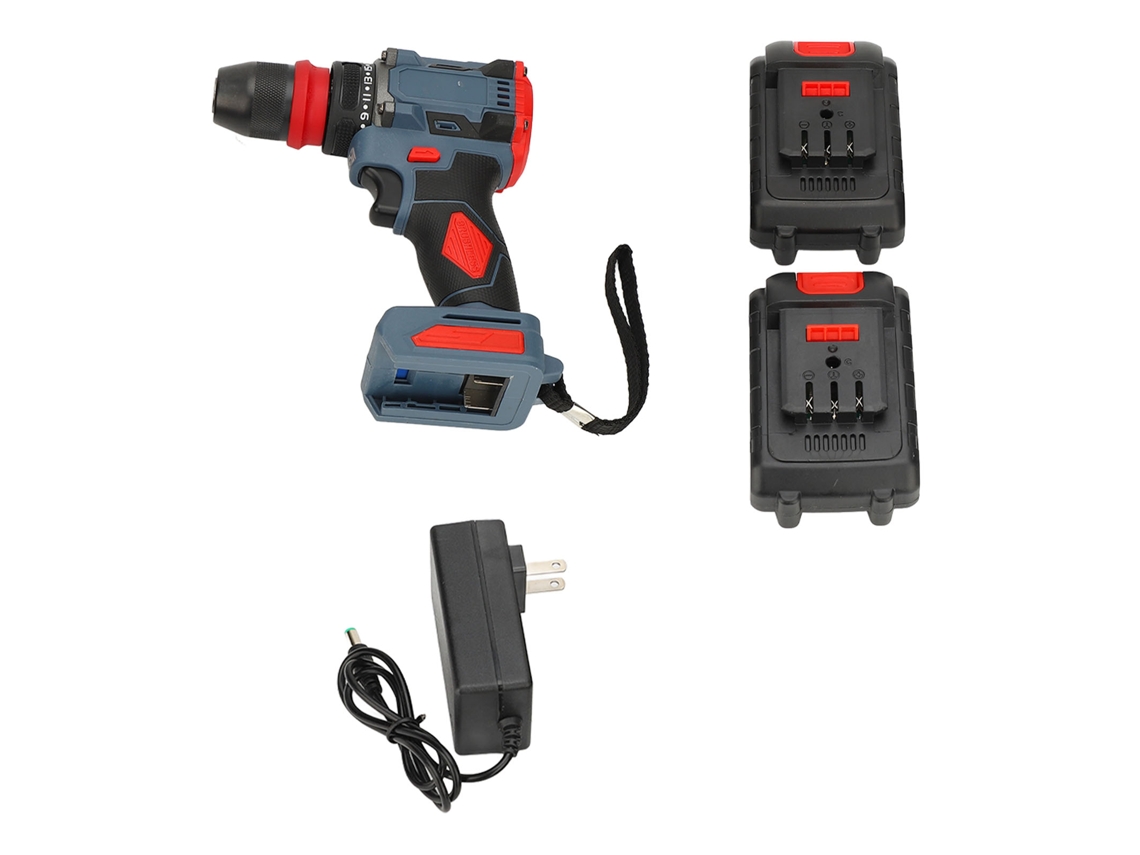 Furadeira elétrica sem ferramenta, brushless, controle de velocidade, iluminação, 150mm S/MARCA