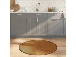 Vidaxl Tapete Redondo 100 Cm Bambu Castanho
