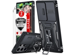 Capa Proteção Coulisse Câmera Vidros Para Samsung Galaxy S24 Ultra Hongwe. Anti-choque Verde