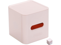 Caixa De Lenços De Papel Reutilizável Em Formato De Cubo De Plástico, Com Design Simples E Elegante.