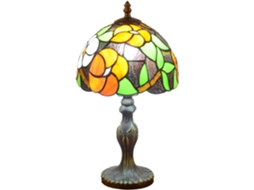 Abajur De Mesa Tiffany, Abajur De Mesa Vidro Colorido À Mão Com Cúpula 20cm, Decoração Para Quarto, Abajur De Leitura