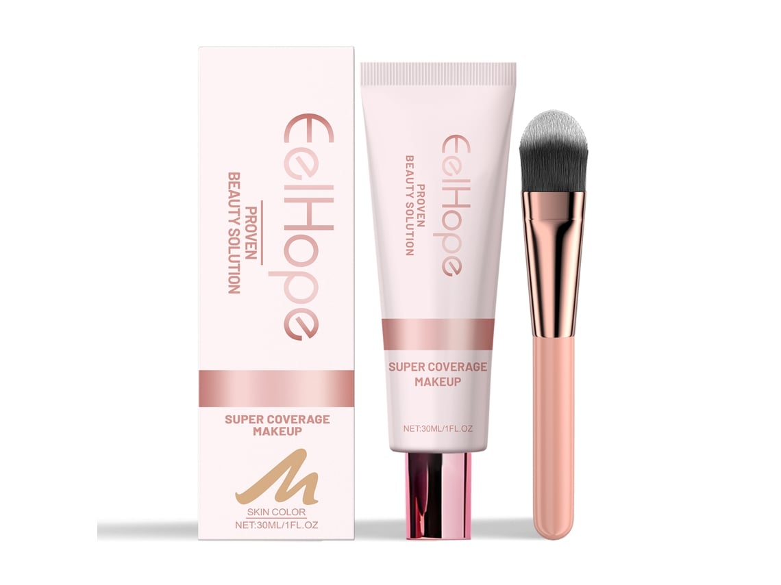 Base Concealer Com Pincel Tom De Pele