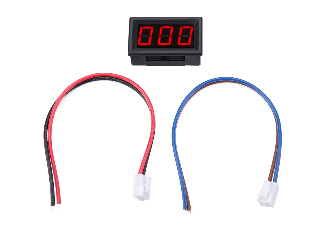 Amperímetro LED de 3 dígitos, ajustável, CC 0-1A, painel de medição, vermelho | S/BRAND