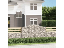 Vidaxl Cestos Gabião Arqueados 2pcs 200x30x120/140cm Ferro Galvanizado