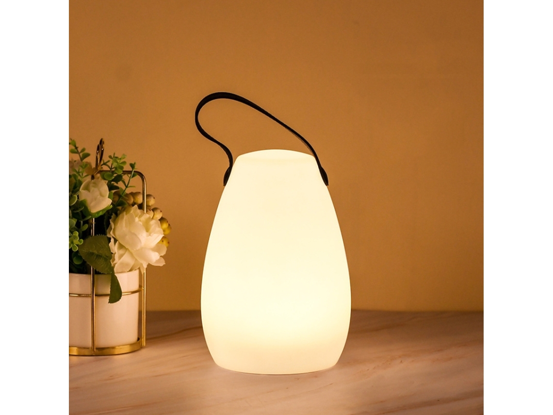 Luminária Noturna Portátil, Colorida e Romântica, Recarregável Via Usb, com Controle Remoto BRILVIBERA (redonda)