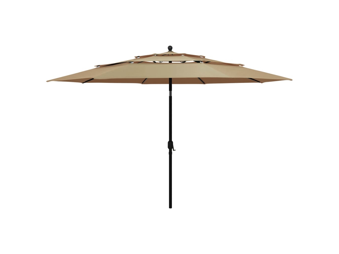 Guarda-sol VIDAXL Taupe (3,5 m)