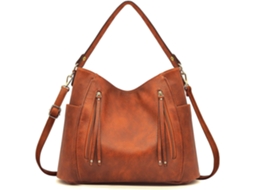Bolsa Grande de Couro Feminina, Ombro, Tote de Pu AQUAFORGE