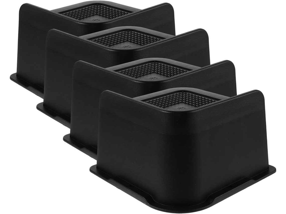 Elevadores De Móveis E Cadeiras Popetpop Borracha Resistente, Blocos Elevadores Em Forma De L 7, 6cm Para Camas, Mesas E