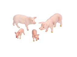Mali conjunto de Brinquedos Modelos de Porcos de Fazenda Simulados Educativos para Crianças 4pcs
