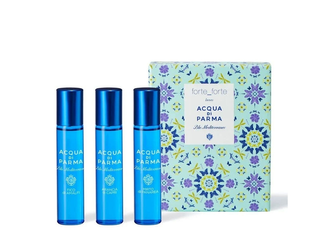 Conjunto de Perfume Unissexo ACQUA DI PARMA Edt Blu Mediterraneo 3 Peças