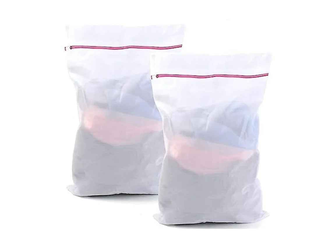 Rede para Lavanderia para Máquina de Lavar Grande 90x90 cm, 2 Peças, Sacos com Zíper para Cortinas, Casacos, Moletons, Roupas de Cama e Travesseiros