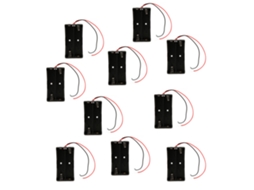 Veloriskku-10 Peças De Estojo Para Baterias 18650, Estante De Baterias De Duas Fileiras, Preto, Com Cabeamento Em Série