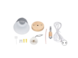 Aplique de Parede Moderno Madeira Cinza Plug Interruptor S/MARCA