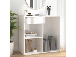 Vidaxl Armário De Cosmética 80x40x75 Cm Madeira Branco Brilhante