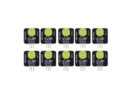 10 módulos LED 10mm 3.3V 5V placa de luz chip lâmpada amarela para decoração residencial