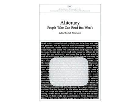 Livro Aliteracy People Who Can Read but Wont AEI Symposia 83C de Various Contributors (Inglês)