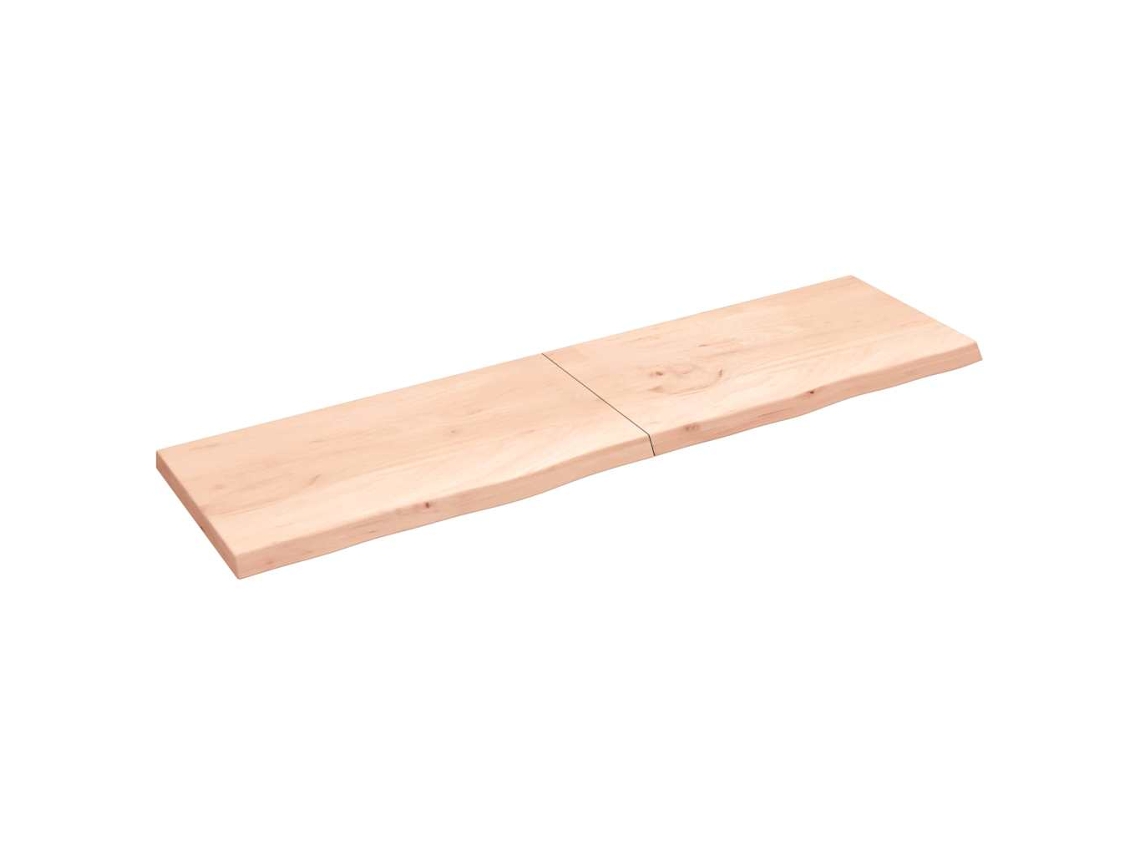 Vidaxl Prateleira De Parede 220x60x(2-6)cm Carvalho Maciço Não Tratado