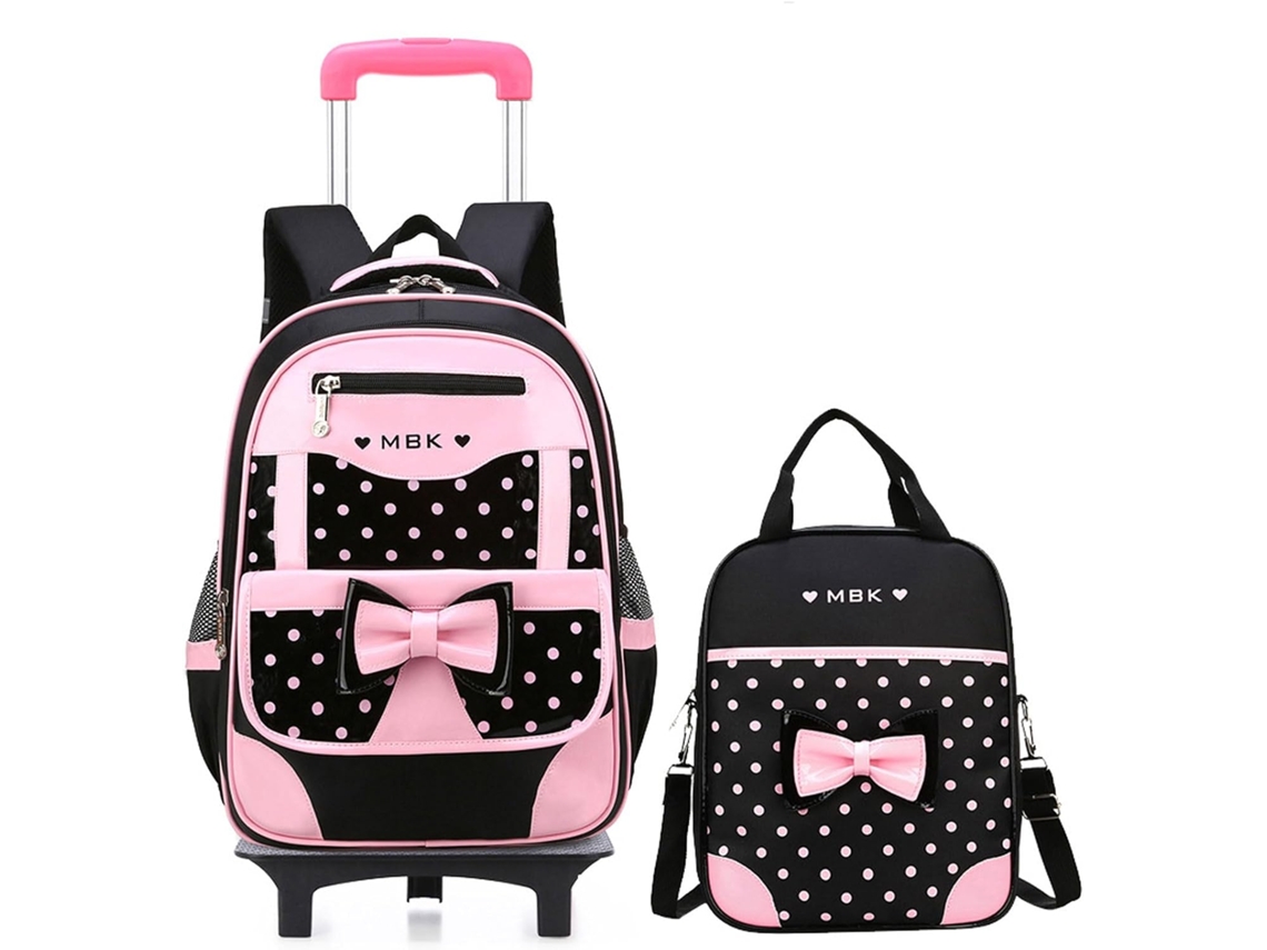 Mochila Escolar Com Rodinhas Para Meninas, Diversos Modelos, Faixas Refletoras, Lancheira E Estojo,