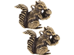 Porta-incenso De Metal Em Formato De Esquilo, 2 Peças, Charme Decorativo, Versátil Para Ambientes Internos