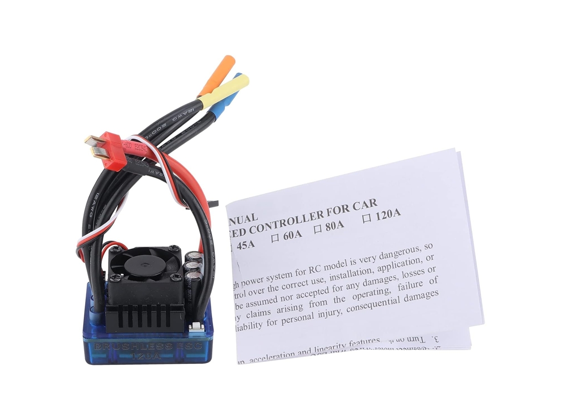 Controlador De Velocidade Esc Brushless Rc 120a 4 À Prova D'água De