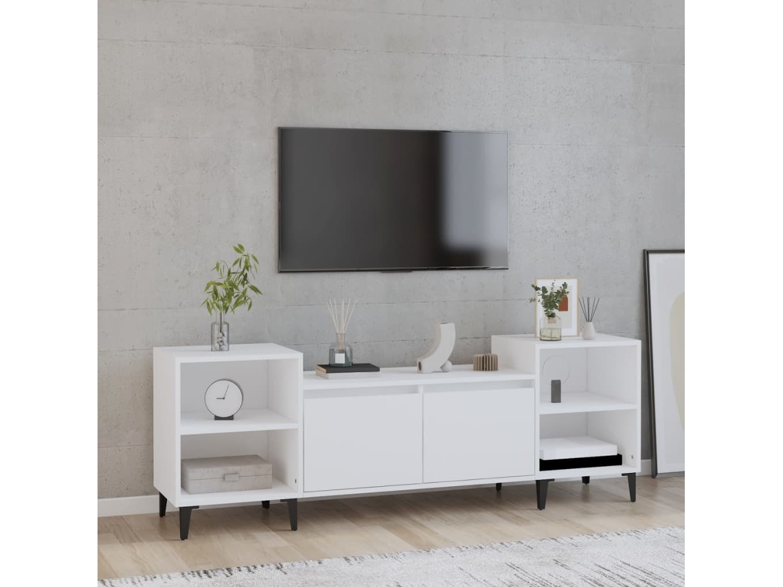 Vidaxl Móvel P/ Tv 160x35x55 Cm Derivados De Madeira Branco