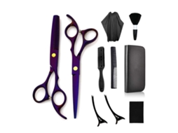 Conjunto de Tesouras de Corte de Cabelo com 10 Peças Kit de Tesouras de Corte de Cabelo Profissional para Barbeiro Salão de Beleza Casa JEDBESETZT