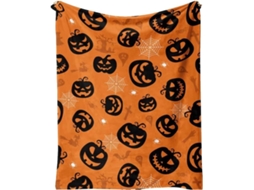 Manta Pequena Syjym Halloween em Flanela com Estampa Digital Confortável Macia e Quente de Dupla Face Ideal Pa