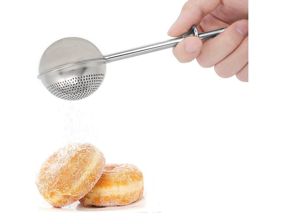 2026 Cinzeiro de Açúcar Impalpável de Aço Inoxidável 304 para Confeitaria com Alça Acionada by Mola