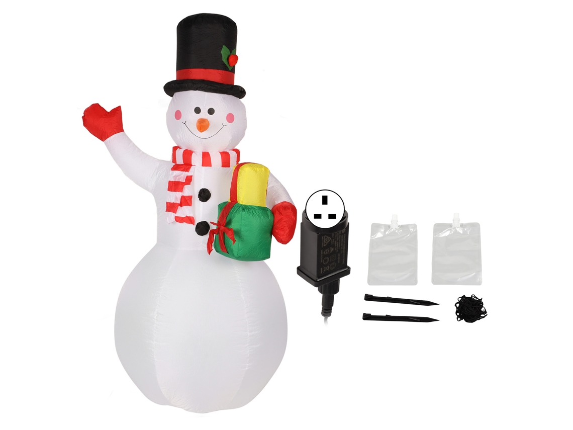 Decoração De Natal Inflável Laxiscreed Boneco De Neve De 1,5m Com Leds Para Exterior