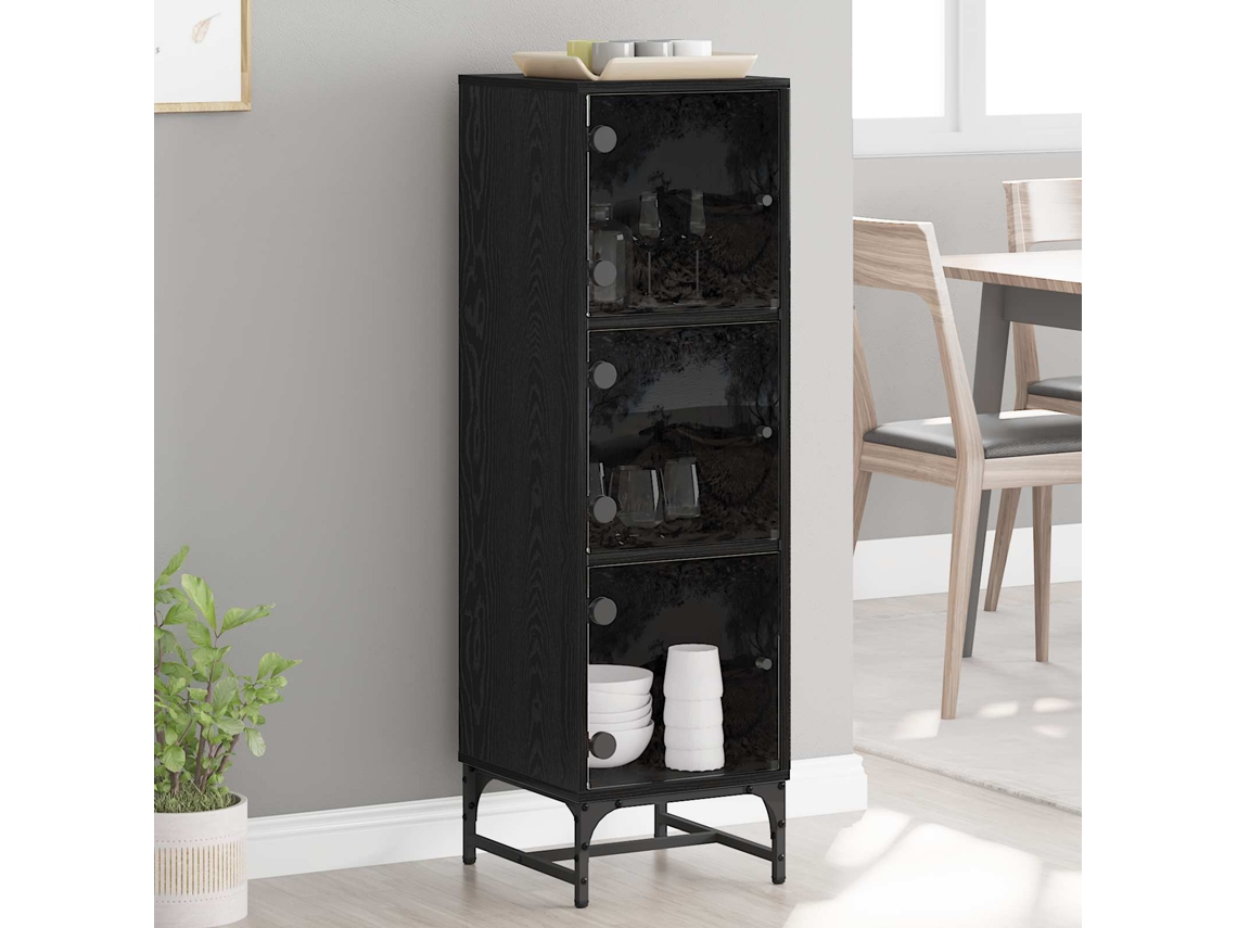 Vidaxl Buffet Carvalho Preto 35 X 37 X 117 Cm