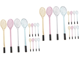2 Conjuntos De Canetas Gel Em Formato Raquete Badminton, Divertidas,