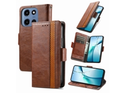 Capa Para Motorola Moto G 5g 2025 Com Carteira E Rfid Castanho Czhhmart