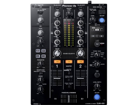 DJM-450 controlador de DJ Preto 2 canais
