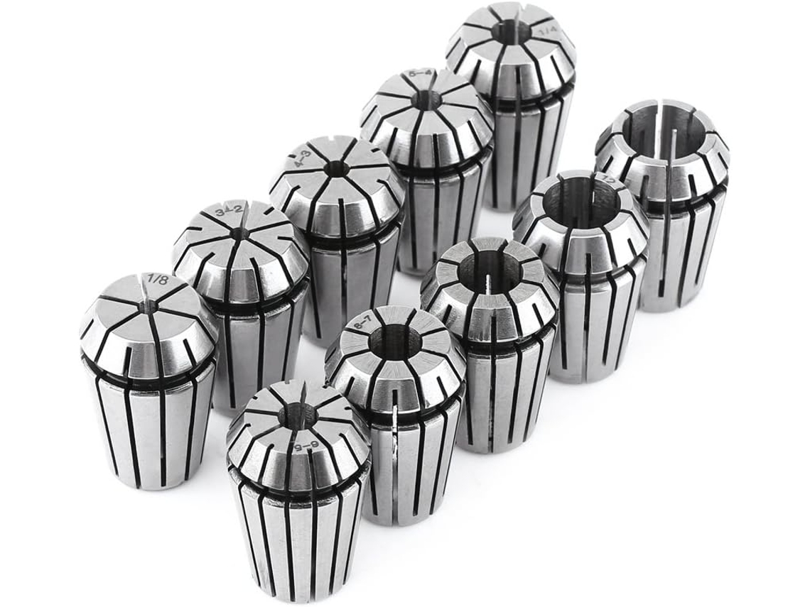 Conjunto De Pinças Aço Mola Er20 , 10 Estável, 0,03 Mm Para Torno E Cnc