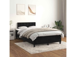 Vidaxl Cama Boxspring Com Colchão 120x200 Cm Veludo Preto