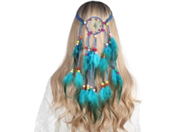 Tiara SFUSHOS estilo boêmio com penas, apanhador de sonhos, para festas e Halloween