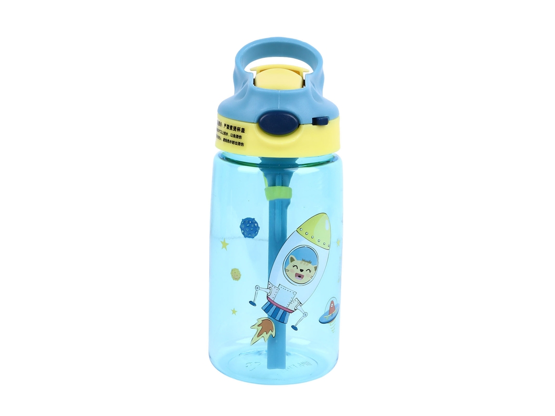 Copo de Água Anti vazamento com Caneta 480ml Azul Claro Infantil