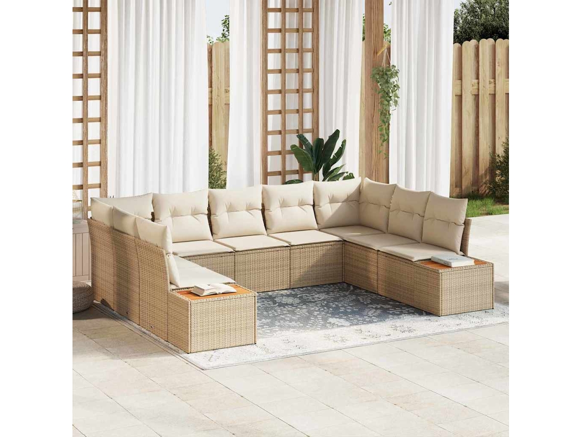 Vidaxl Conjunto De Sofá De Jardim 5 Unid. 9-número De Lugares