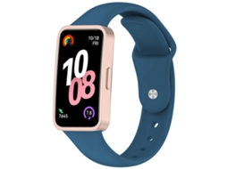 Bracelete Para Huawei Band 10 / 9 / 8 - Silicone - Fivela Reversa Azul